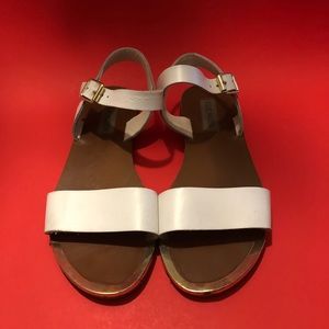 Simple white Steve Madden sandals